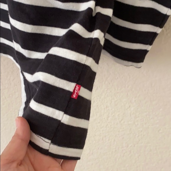 LEVI’S Women’s Black & White Striped Long Sleeve Top Plus Size 3XL NWT - Picture 4 of 12